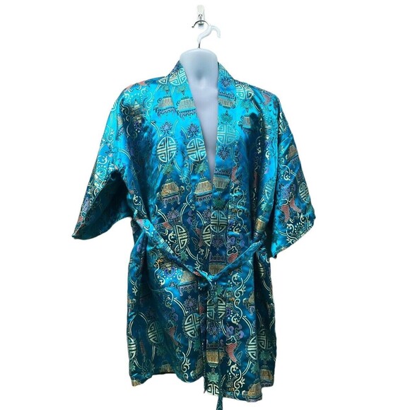 tangyu Other - Vintage Tangyu Japanese Silk Wrap Around Belted Kimono One Size Fits Most